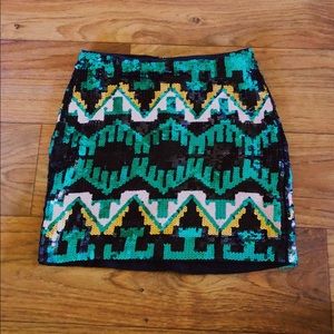 Sequin mini skirt